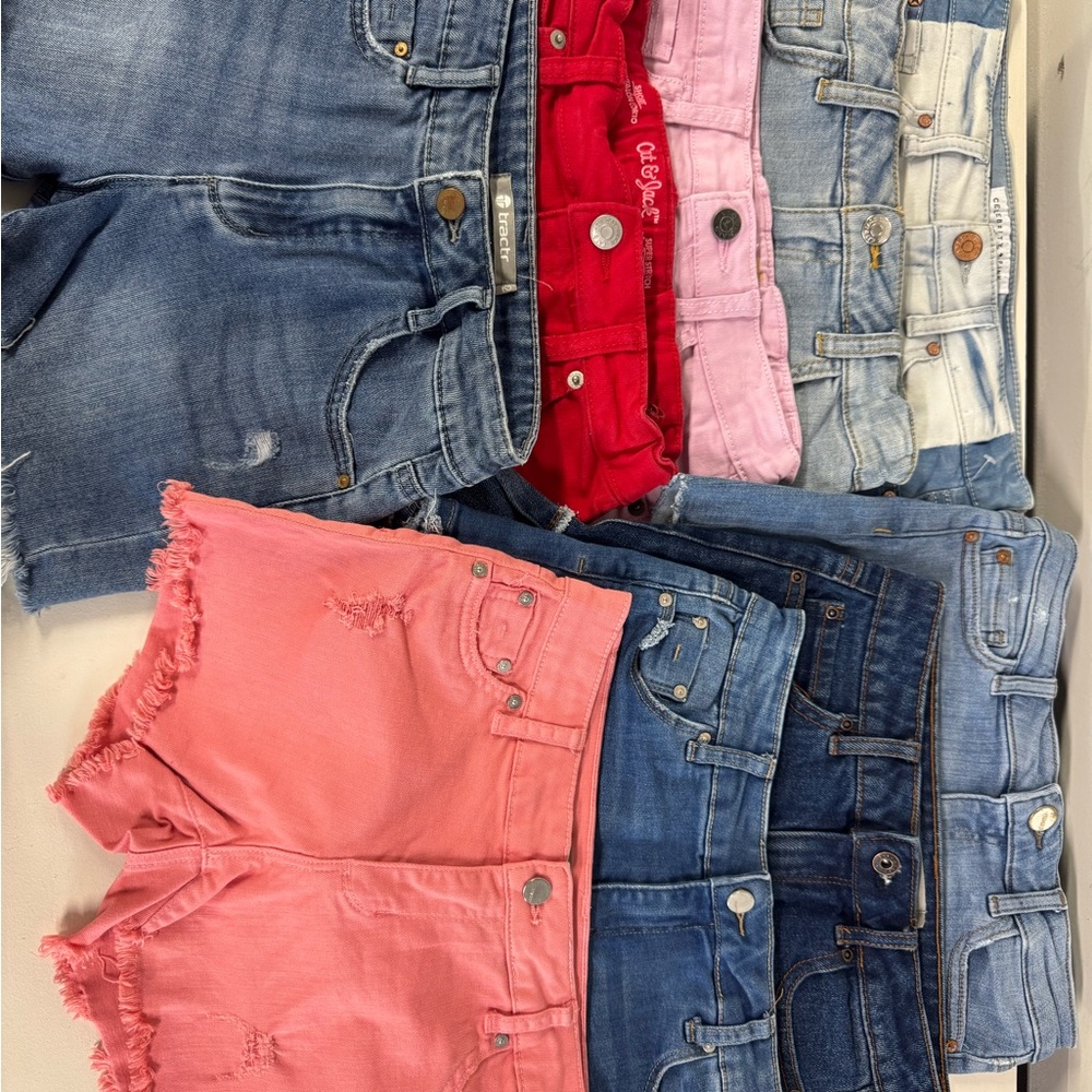 Tractr, c&J, Celebrity Pink, Vigoss—Kids Denim Shorts Assorted Colors